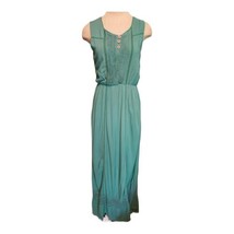Matilda Jane Small Green Lace Maxi Dress Sleeveless Boho Chic Down In The Valley - £27.51 GBP