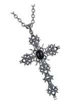 Gorgeous Large Gothic Cross Amulet Necklace 925 24 - £98.52 GBP