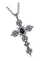 Gorgeous Large Gothic Cross Amulet Necklace 925 24 - £93.16 GBP