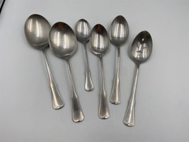 Oneida Stainless Steel PATRICK HENRY lot of 6 Spoons (Servers, Casserole +) - £70.61 GBP