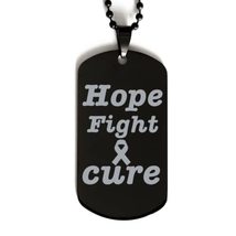 Motivational Metastatic Breast Cancer Black Dog Tag, Hope Fight Cure, Inspiratio - £15.57 GBP