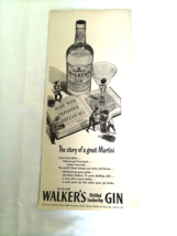 1949 Ad Hiram Walker&#39;s Martini Distilled London Dry Gin - $184.10 MXN