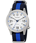 Electric Men&#39;s FW01 White Dial Royal Blue Canvas Band Analog Display Rou... - $91.33