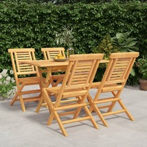 Garden Dining Set Natural Teak - $11,444.66 MXN