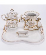 Antique KPM Germany Porcelain Tea Set Hand Painted Art Nouveau Gold guild - £388.87 GBP
