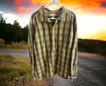 Columbia Mens Size XXL Button Down Green Plaid Shirt Long Sleeves Collar... - $20.78