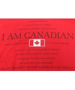I Am Canadian Red T-Shirt Medium 100% Cotton Best Hockey Players In The ... - €12,98 EUR