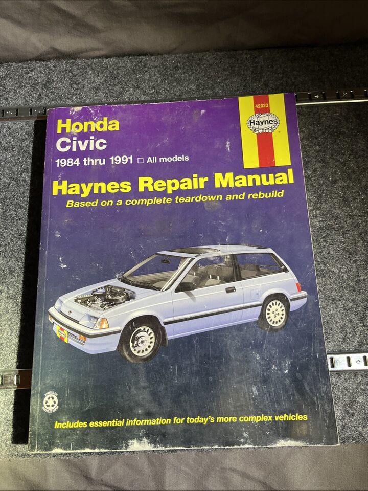 Honda Civic 1984 Thru 1991 Haynes Automotive Repair Service Manual 42023... - $9.75
