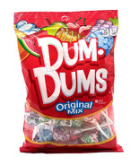 3 Dum Dums Original Mix, Candy Lollipops Classic Suckers 9 OZ. Ea. Bag Food - $9.97