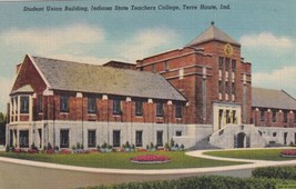 Terre Haute Indiana IN Student Union State Teachers College Postcard A22 - £2.30 GBP