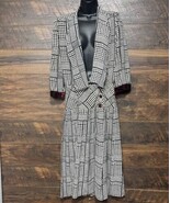 Vtg Billy Jack 1970/1980 Dress Button Drop Waist 9/10  Pleated Glen Chec... - $61.14 CAD