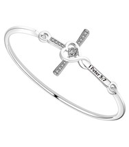 Christian Cross Charm Bracelet Bible Verse 1 Peter - £45.08 GBP