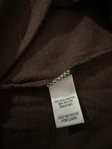 Cato Women's Brown Cowl Neck Short Sleeve Pullover Blouse Sweatshirt Size Medium image 2