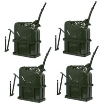 4X Jerry Can 5 Gallon 20L Oil Army Backup Military Metal Steel Tank W/ H... - £216.77 GBP