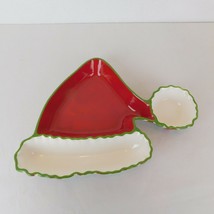 Santa Hat Shaped Christmas Chip Dip Bowl Wrap It Up Park Designs Cracker Cheese - £14.94 GBP