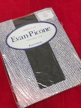 Vintage NOS Evan-Picone Ultra Sheer Nylon Pantyhose IRREGULAR Black Sz M... - $4.70