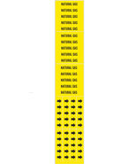 NATURAL GAS Stickers Warning Markers &amp; Direction Arrow Bands BRADY 93340... - $35.92 CAD
