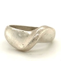 Vintage Sterling Signed Cellini Modernist Abstract Geometric Designer Ring sz 6 - £39.69 GBP