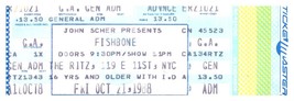 Fishbone Concert Ticket Stub October 21 1988 New York City - £30.65 GBP