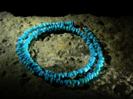 Clairvoyant Wisdom Protection Turquoise Gold Magickal Necklace By Izida Unisex - $333.00