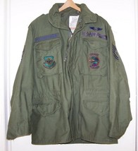 Vintage Authentic U.S. Air Force FIELD JACKET w/ Patches - Alpha Industries - £157.31 GBP