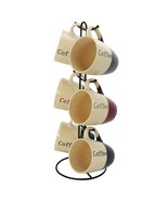 Elama Coffee House 6-Piece Mug Set with Stand, Assorted Colors for Home ... - $70.99
