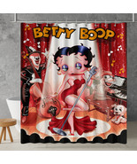 Betty Boop Like Singer Waterproof Polyester Shower Curtain with Hooks  - $608.14 MXN+