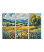 Meadow Flowers Ceramic Tile Mosaic Set of 6 Backsplash Tiles 12.75x8.5 I... - $1,943.11 MXN