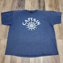 Vintage Tennessee River Captain Nautical Graphic T-Shirt Blue USA Made X... - $29.99
