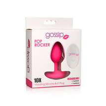 Curve Toys Gossip Pop Rocker Rechargeable Silicone Vibrating Anal Plug Magenta - $62.39