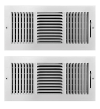 Tru Air C103M14X06 Supply WALL/CEILING Register 3-WAY 14&quot; X 6&quot;, Steel White 2-PK - $26.73