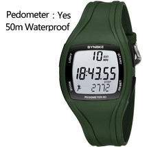 SYNOKE Mens Watches Pedometer Fitness Sport Watch Men Waterproof Silicone Led Wr - £31.63 GBP