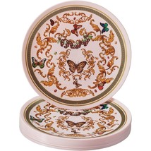 Silver Spoons Plastic Dessert Plates Set 7.5&quot;, Fine China Look Dishes  (10 PC) - £13.41 GBP