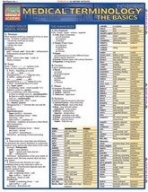 Medical Terminology The Basics Quickstudy Academic Pamphlet Laminated  - $4.00