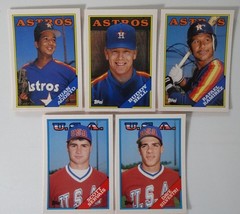1988 Topps Traded Houston Astros Team Set of 5 Baseball Cards - £3.16 GBP