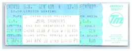 Merle Saunders Signiert Konzert Ticket Stumpf April 10 1993 Chicago Illinois - £51.54 GBP