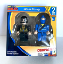 2018 Make It Blocks Ninja and Astronaut Construction Blocks Figures In Box NIB - £5.57 GBP