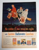 Curtiss Halloween Candies Trick or Treat Ghost Candy Cut Magazine Print Ad 1962 - £23.78 GBP