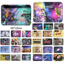 Colorful Metal Rolling Tray Tobacco Plate Cigar Smoking  Accessories Sun... - £8.67 GBP