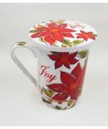 Kent Pottery Home Essentials &amp; Beyond Poinsettia Joy Coffee Mug with Lid... - £13.42 GBP