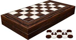 LaModaHome 10.04&quot; Turkish Backgammon Set, Ebony Wooden, Board Game for Family Ni - £45.01 GBP
