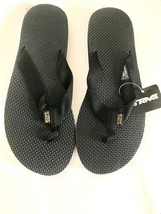 Women&#39;s Teva Classic Flip Flops Black Rubber sole &amp; soft EVA footbed Sz 10M - £19.77 GBP