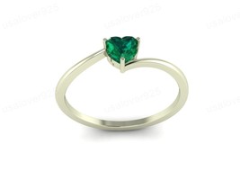 Emerald Green Gemstone Handmade Modern 925 Silver Anniversary Gift Women... - $53.00