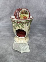 Vintage Discontinued Cranberry Chutney Tart Warmer Ceramic Tea light - $29.99