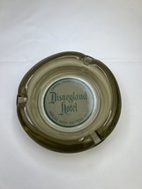 Vintage 1960s Disneyland Glass Ashtray Gray Smoke Glass 4.25&quot; Advertising - $29.69