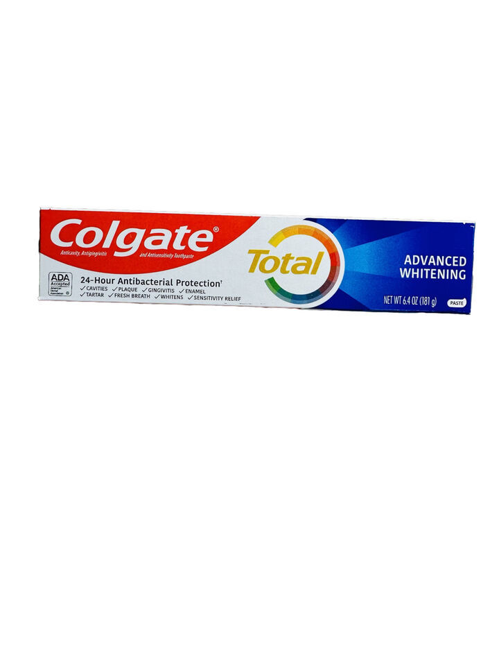 Colgate Total Advanced Whitening Toothpaste 1 Pack, 6.4oz Each