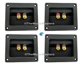 (4) Square Gold Banana Screw Terminal Cup for Car Home Audio Speaker Box... - $18.52
