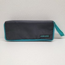 Vintage Case Logic Soft Nylon Black Blue Portable 15 Cassette Tape Holder - $14.75