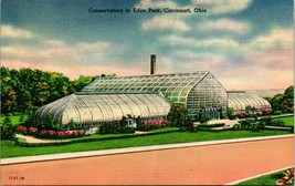 Vtg Linen Postcard Cincinnati Ohio OH Conservatory at Eden Park Kraemer UNP - £2.76 GBP