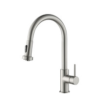 Casa Single Handle Pull Down Kitchen Faucet - Brush Nickel - £129.02 GBP